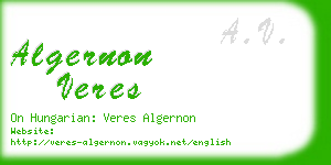 algernon veres business card